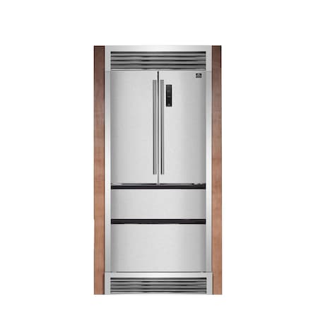 Forno Bovino 37In. French Door Stainless Steel Refrigerator Decorative Grill FFFFD1907-37SG